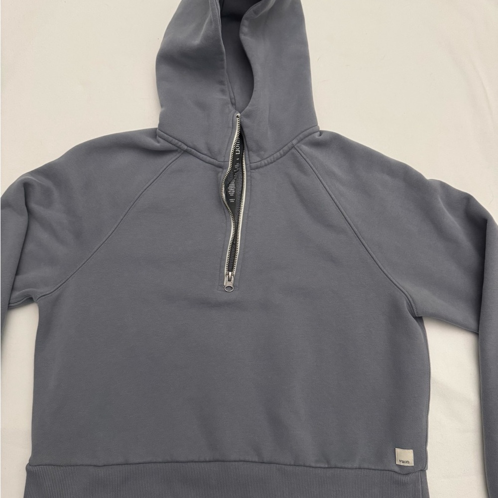Vuori Hoodie Crop Zip Bluish Gray XS - Picture 2 of 10